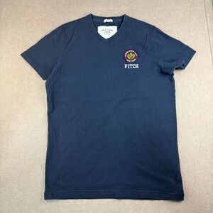 VTG Abercrombie & Fitch T-Shirt Men’s Size Medium Navy Muscle‎ Fit V-Neck Cotton